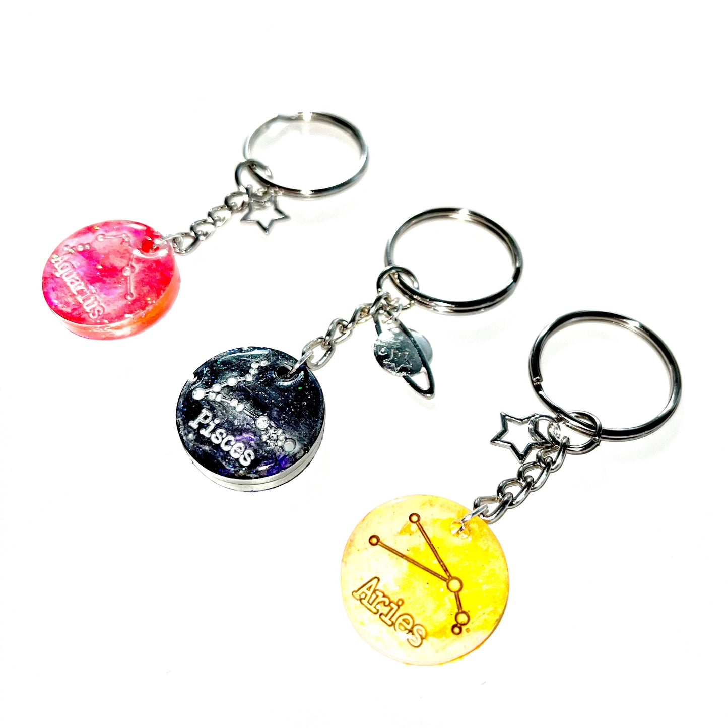 Personalised Zodiac Keychains • Various Colours Available